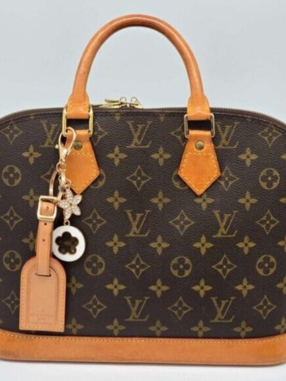 Authentic Louis Vuitton Luggage Tag with Unbranded Keycharm, Keychain, Bagcharm - Picture 2 of 9
